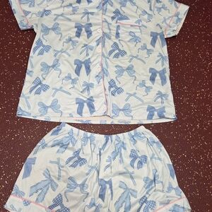 Marshalls Blue Bow Print Women's PJ Set